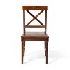 Sapphtopaz Mid-Century Dining Chairs Set of 2, Acacia Wood Kitchen Chairs with X-Shaped Backrest for Dining Room - 3 of 4