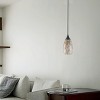 Dewdrop 4.7" Mini Glass Pendant Light, Brown White Marble Glass, Vintage Hanging Ceiling Lamp - 4 of 4