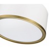 Z-Lite Arlo 2 - Light Flush Mount in  Matte White/Rubbed Brass - 3 of 4