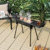 Costway Portable Charcoal Grill w/ Electric Roasting Fork, Removable Legs & Side Trays - 2 of 4