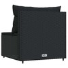 Patio Middle Sofa with Cushions  Poly Rattan vidaXL - 4 of 4