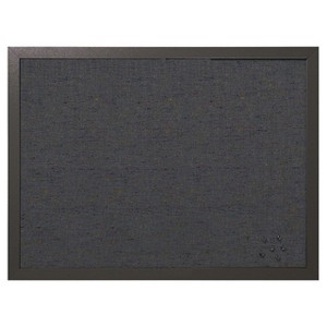 MasterVision Black Fabric Bulletin Board 18 Inches x 24 Inches Black MDF Frame - 1 of 4