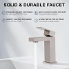 ChicFurnit Bathroom Sink Faucet Single Handle Solid Brass Design with Pop Up Drain for Stylish Vanities, Silver, 15.7"*8.02"*2.9" - 4 of 4