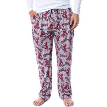 Marvel Mens' Carnage Character Symbiote Tossed Print Sleep Pajama Pants Grey