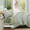 BAGOKIE 7pc Wildflower Puff Bed in a Bag King Size Comforter Set for All Season, Green Tea - 3 of 4