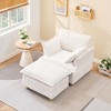 GlasFlength Modular Sofa, Lounge Set with Ottomans, Stylish Comfort for Patio or Indoor Living Spaces, White,60”*36”*33.5" - 3 of 4