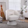 NicBex Faux Fur Fabric Swivel Accent Chair,Upholstered Swivel Living Room Chairs with Barrel-Curved Backrest,Accent Chairs for Living Room - 2 of 4
