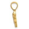 Black Bow Jewelry 14k Yellow Gold Satin & Diamond Cut 2D Acoustic Guitar Pendant, 20mm - 2 of 4