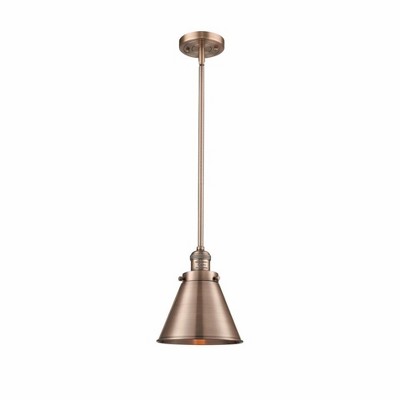 Franklin Restoration - 1 Light Appalachian Mini Pendant In TraditionalStyle-10 Inches Tall and 8 Inches Wide