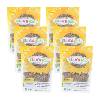 Ella's Flats Sesame All Seed Savory Crisps - Case of 6/4.8 oz