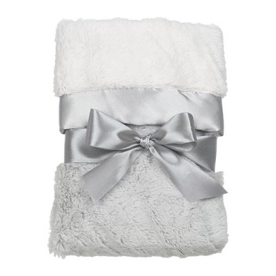 Image of Bearington Baby Silky Soft Small Security Blankie (Grey), 16" x 16"