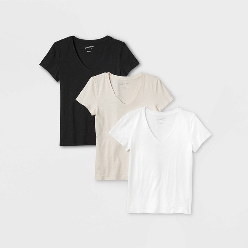 Women's White Fitted Short Sleeve Shirt