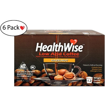 HealthWise Low Acid Hazelnut Keurig K-Cup Coffee Pods