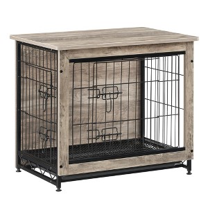 Feandrea Dog Crate Furniture, Modern Kennel for Dogs , Heavy-Duty Dog Cage with Multi-Purpose Removable Tray, Double-Door Dog House - 1 of 4