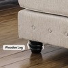 7 seater Linen U Shape Sectional Sofa 132" Large Rolled Arms Corner Couch with Ottoman-Morden Fort - 4 of 4