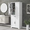 ORRD White Bathroom Storage Cabinet with Doors & Drawer, Adjustable Shelf, Freestanding Organizer for Bathroom, Entryway or Living Room - 2 of 4