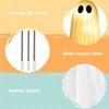 Joyfy 2 Pack 50'' Halloween Standing Ghost Outdoor Decoration,  White Ghost with Warm String Light Haunted House Props for Garden Yard Porch Lawn - 2 of 4