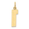 Black Bow Jewelry 14k Yellow Gold, Athletic Collection Medium Polished Number 1 Pendant - 3 of 4