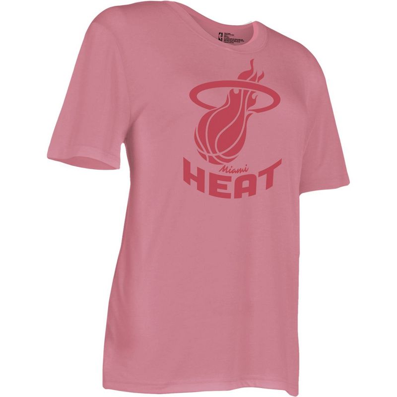 NBA Miami Heat Women&#39;s Short Sleeve Vintage Logo Tonal Crew T-Shirt, 3 of 5