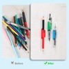 Unique Bargains Silicone Adhesive Backing Waterproof Classroom Desk Pen Holder 30 Pcs - 4 of 4
