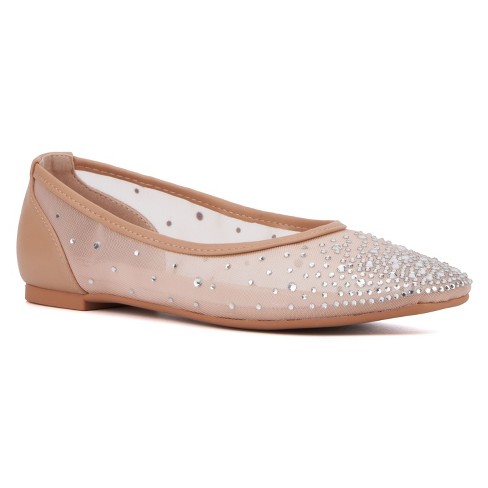 Nude ballet flat shoes hotsell