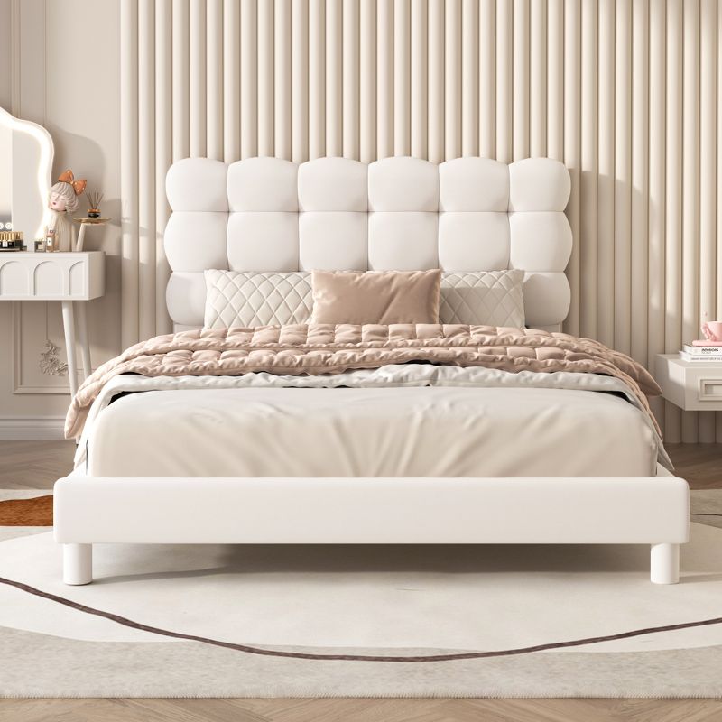 Queen/Full/Twin Size Upholstered Platform Bed with Soft Headboard-ModernLuxe, 2 of 10