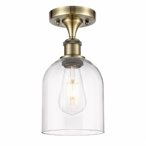 Bella - 1 Light Semi-Flush Mount In Industrial Style-10.75 Inches Tall and 5.5 Inches Wide - 1 of 1