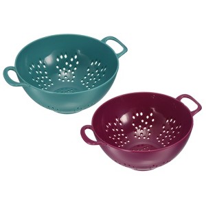 Unique Bargains Kitchen Plastic Rice Washing Drainer Basket Colander with Double Handles - 1 of 4