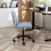 CAVINAS Fabric Swivel Office Chair with Thick Cushioning and Adjustable Height, Home Office Desk Chairs, Armless Desk Chair Comfy - 2 of 4