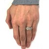 Pompeii3 1 ct Mens Diamond Five Stone Wedding Ring 10k White Gold - 4 of 4