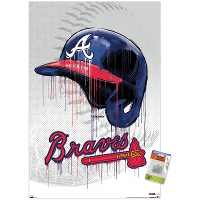 MLB Atlanta Braves - Neon Helmet 23 Poster