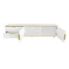 NicBex TV Stand for TVs up to 75 Inches,Entertainment Center with 2 Drawers and 2 Cabinets for Living Room,Bedroom,White - 4 of 4