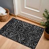 World Rug Gallery Cream Black Geometric Pattern Indoor Area Rug - 2 of 4