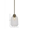 Toltec Lighting Rocklin 1 - Light Pendant in  New Aged Brass with 6.25" Clear Bubble Shade - 2 of 2