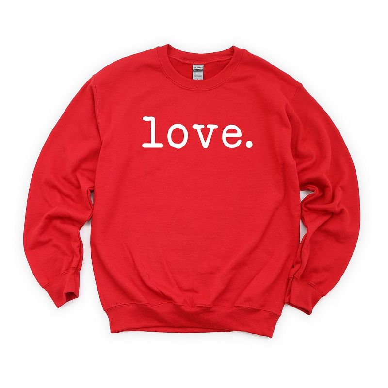 Simply Sage Market Women's Graphic Sweatshirt Love Typewriter, 1 of 5