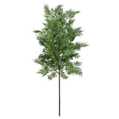 Vickerman 26.5" Green Stovall Cedar Pine Artificial Christmas Spray. Includes 2 sprays per pack.