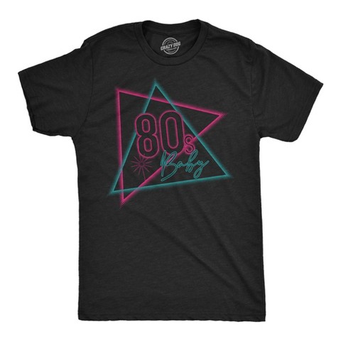 Мужские футболки Crazy Dog T-Shirts, Inc. Mens Funny T Shirts 80s Baby Retro Graphic Tee for Men - Crazy Dog Men's T Shirt For Retro Fans Black L