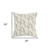 HomeRoots Teal Tiny Floral Buds Throw Pillow - 3 of 4