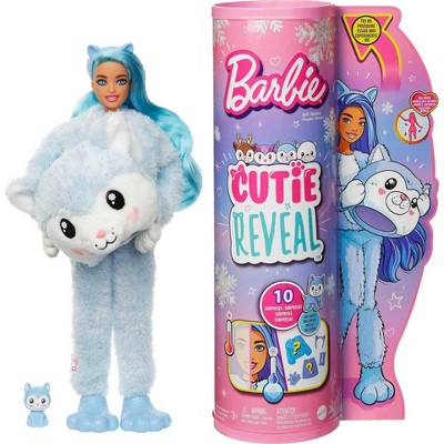 Barbie Cutie Reveal Snowflake Sparkle Doll - Husky Plush Costume : Target