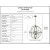 Urban Ambiance Luxury Farmhouse Chandelier 26''H x 22''W,  Antique Silver Finish,  Omaha Collection, UHP4405 - 3 of 4