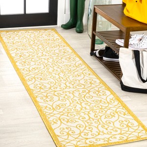 JONATHAN Y Madrid Vintage Filigree Textured Weave Indoor/Outdoor Area Rug - 1 of 4