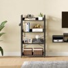 Greenstell Modern Style Bookshelf, Shelf Bookcase, High Bookshelf Corner Storage Organizer for Home Office Bedroom Kitchen Living Room - 2 of 4