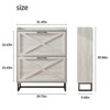 Narrow Shoe Rack Cabinet with Flip Drawers, Hidden Golden Handles - 2 of 4