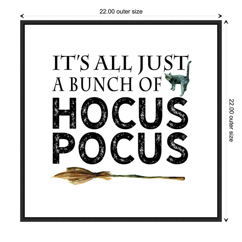 22&#34; x 22&#34; Just a Bunch of Hocus Pocus Broom Portfolio Framed Wall Canvas - Amanti Art: Sylvie Black Frame, Fade-Resistant, Ready to Hang, 5 of 13