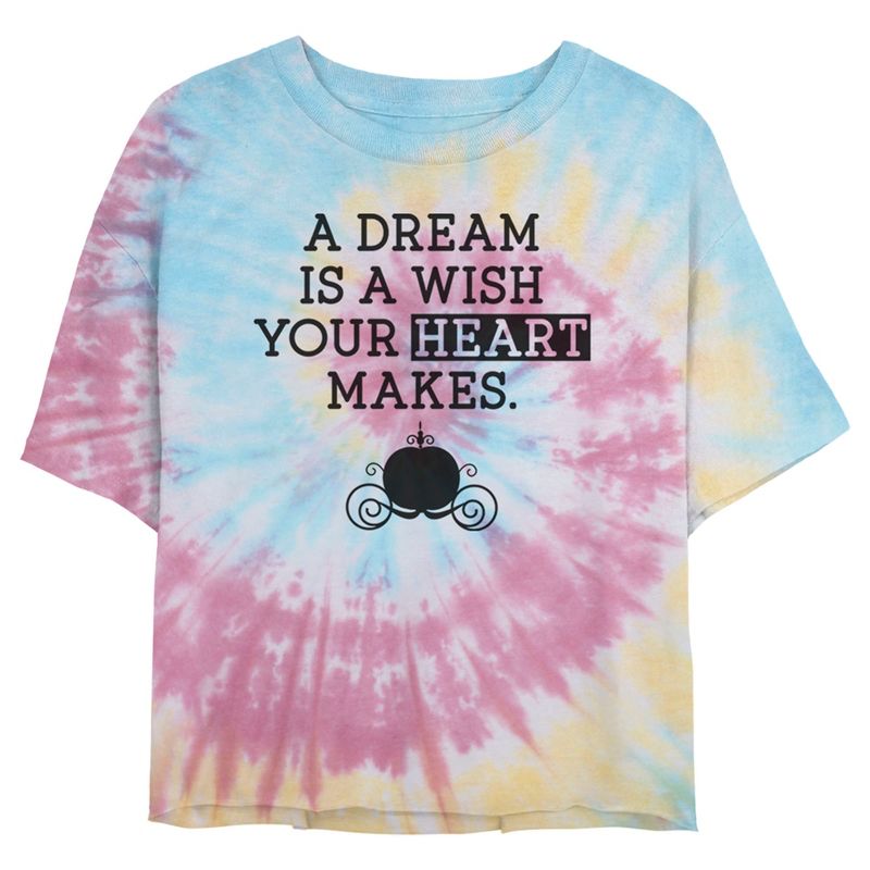Juniors Womens Cinderella A Dream Is a Wish Your Heart Makes T-Shirt, 1 of 5