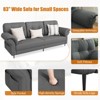 Seater Sofa Couch with Deep Seats and Removable Pillows, 84" Mid Century Modern Upholstered Sofa, Comfy Couches for Living Room, Apartment - 2 of 4