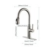 Munora Single Handle High Arc Pull Out Kitchen Faucet with Pull Down Sprayer, Stainless Steel - 2 of 4