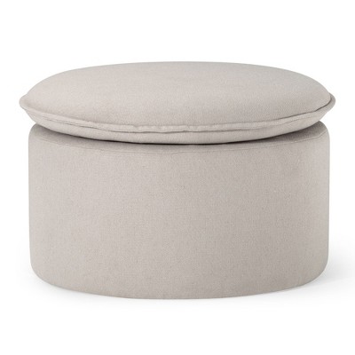Maven Lane Lyra Contemporary Ottoman in Fabric Upholstery
