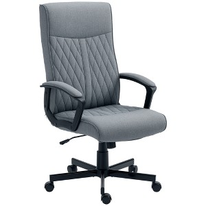 Vinsetto High-Back Home Office Chair Computer Desk Chair with 360 Degree Swivel Adjustable Height and Tilt Function Dark Gray - 1 of 4