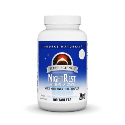 Sleep Science Night Rest with Melatonin 100 Tablet by Source Naturals, Inc.  -  100 Tablet